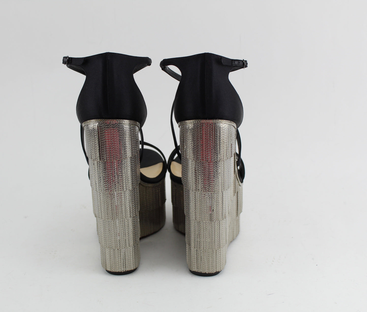 CHRISTIAN LOUBOUTIN FOXTROTTISSIMA CREPE SATIN size 37