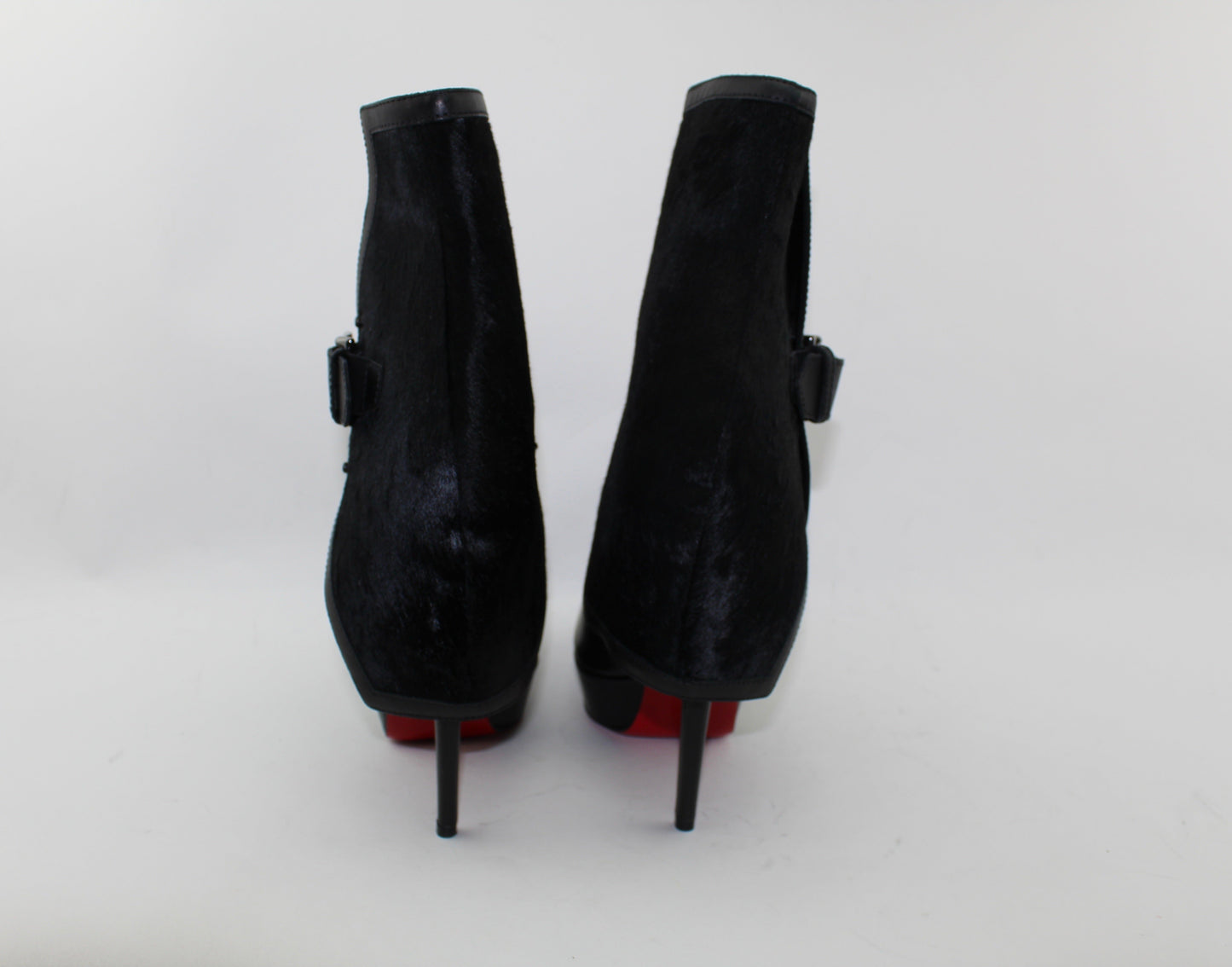 CHRISTIAN LOUBOUTIN BLACK ARMONY 140MM BOOTS