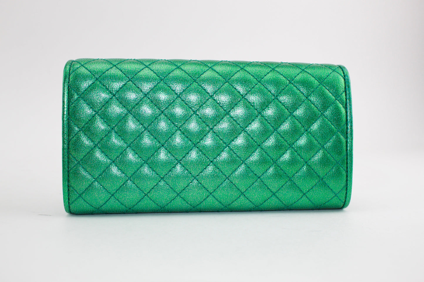 GUCCI LAMINATED CONTINENTAL WALLET IN GREEN