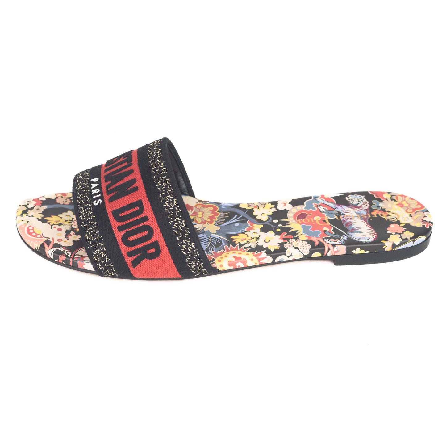 Dior Black Multicolor Embroidered Cotton with Toile de Jouy Pop Motif