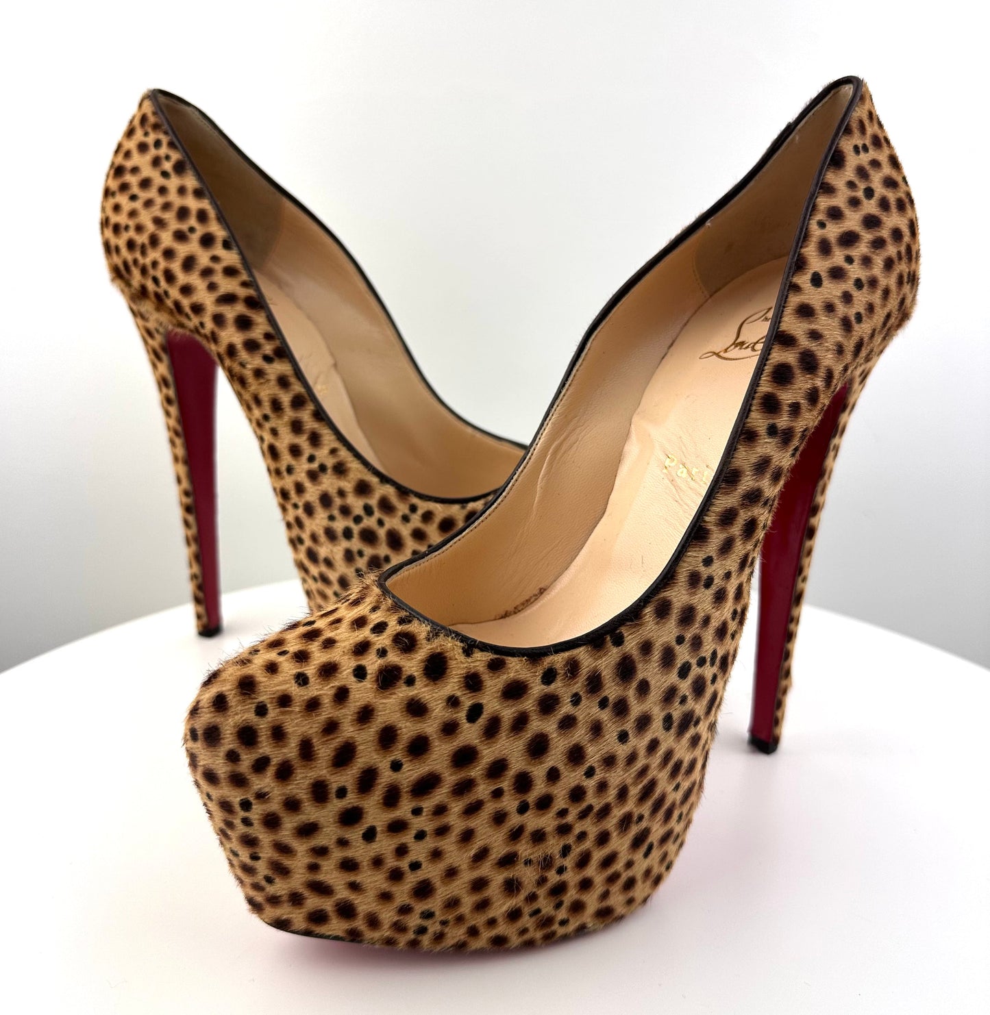 Christian Louboutin Leopard Calf hair Daffodiles