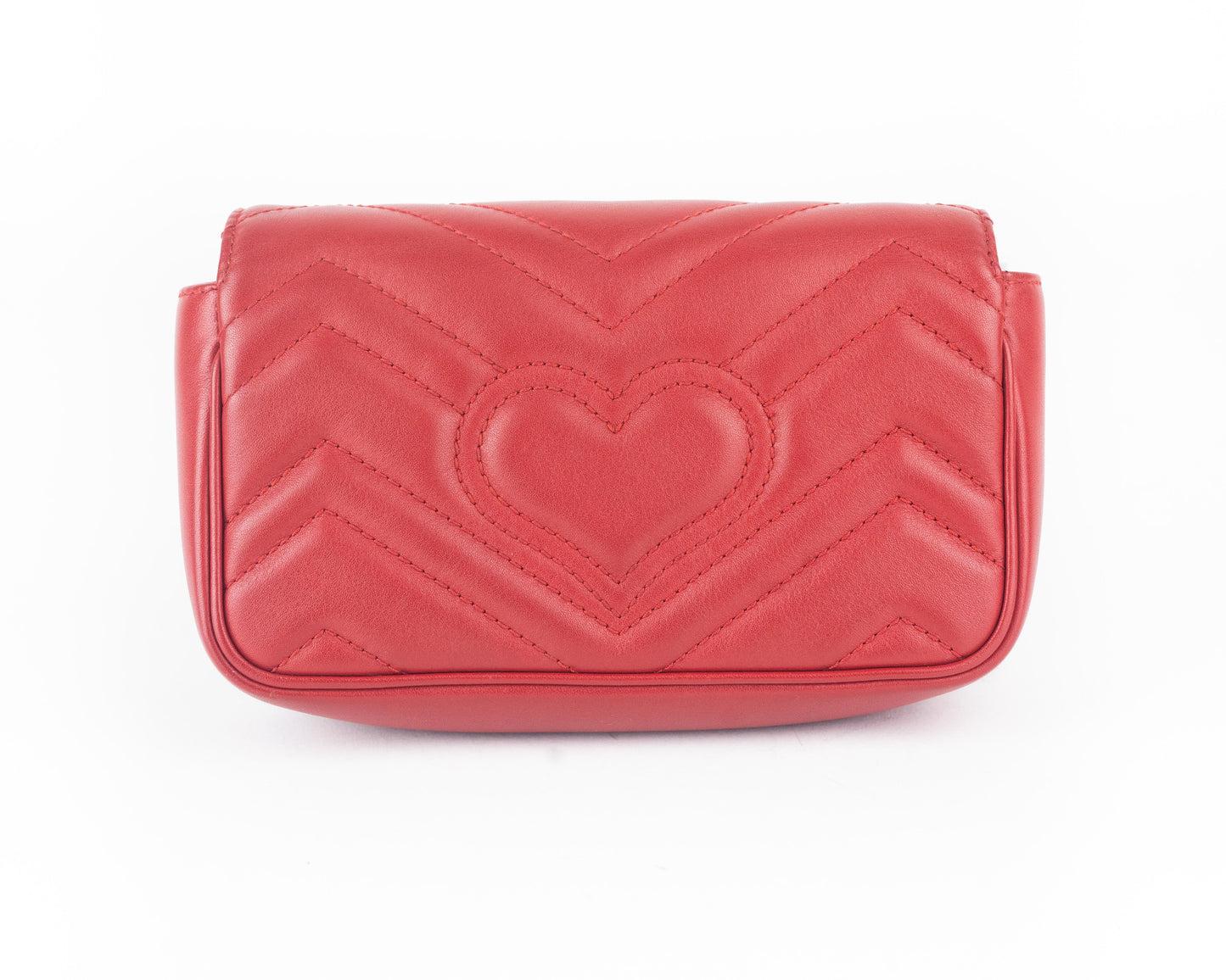 Gucci gg Marmont Leather Super Mini Bag Red