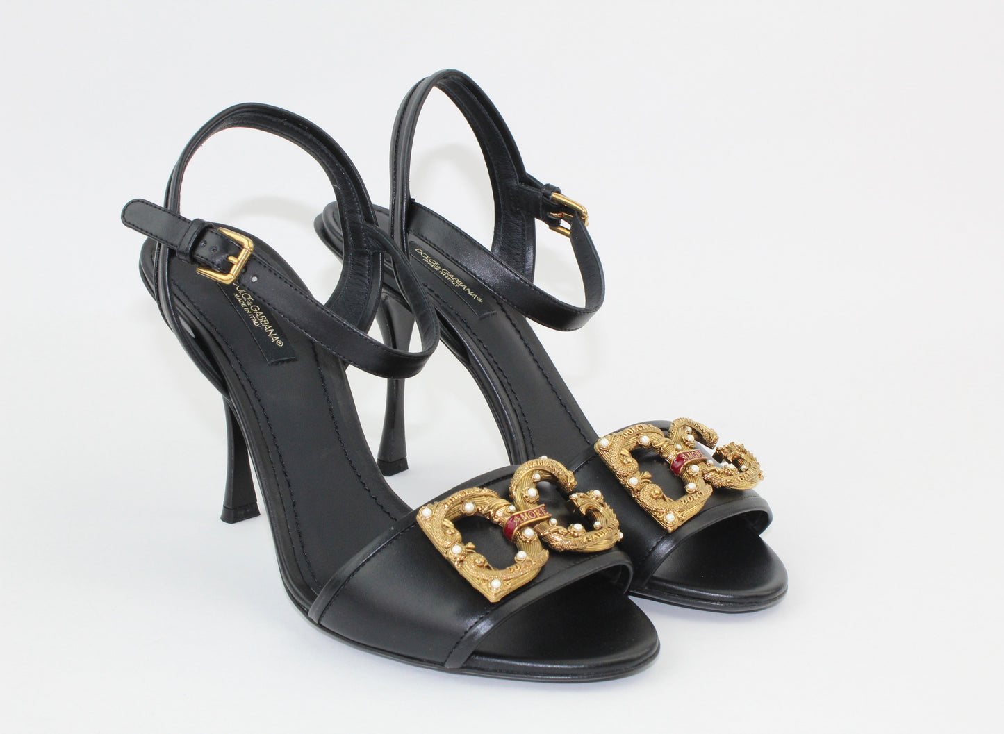 Dolce & Gabana DG Amore 95mm Pearl-embellished Sandals