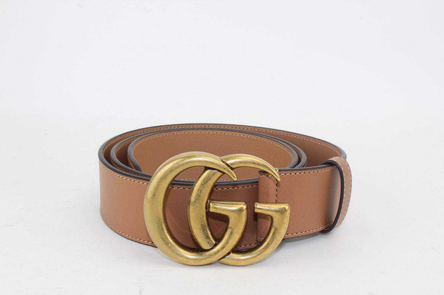 Gucci GG leather belt Tan