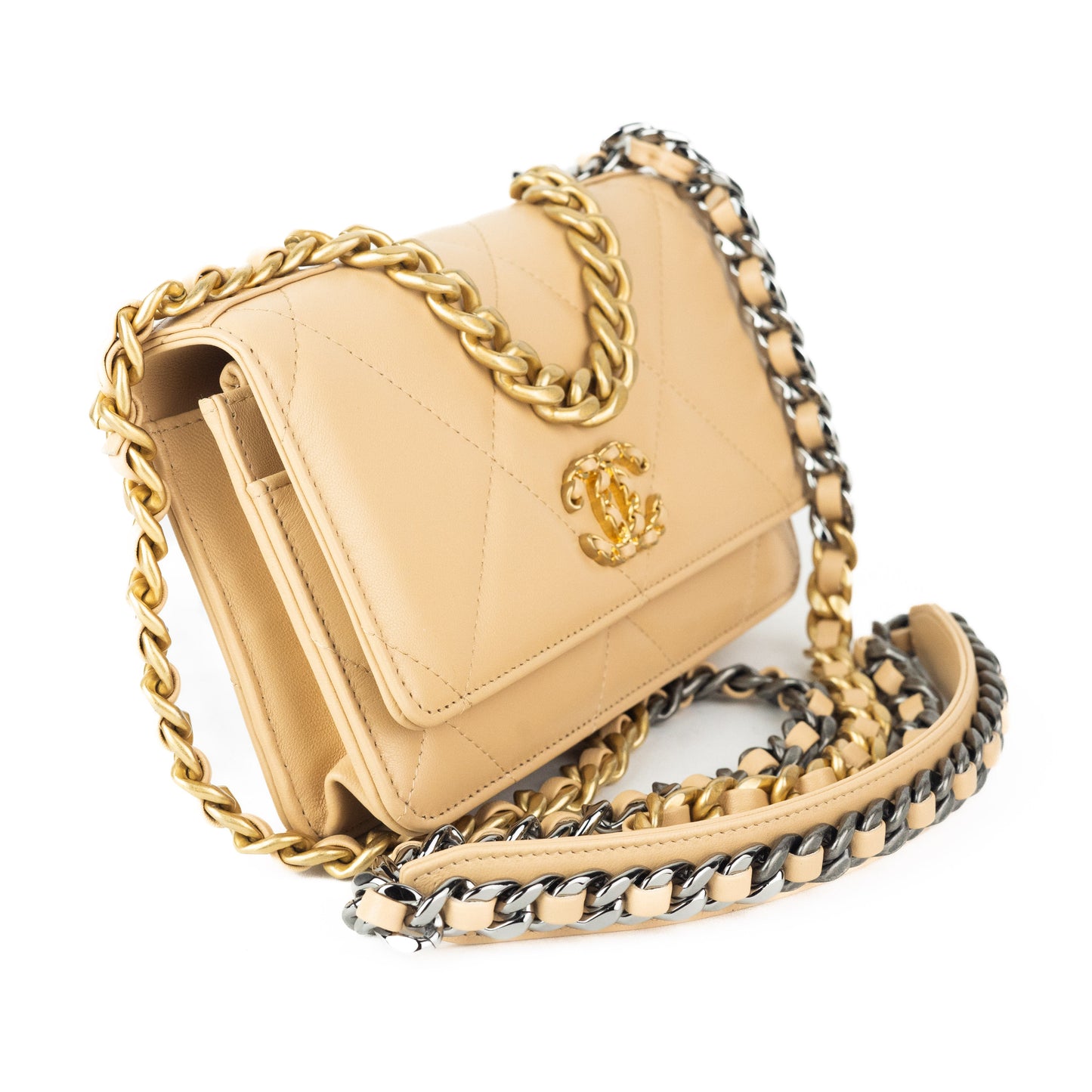 Chanel Lambskin Quilted 19 Wallet on Chain
