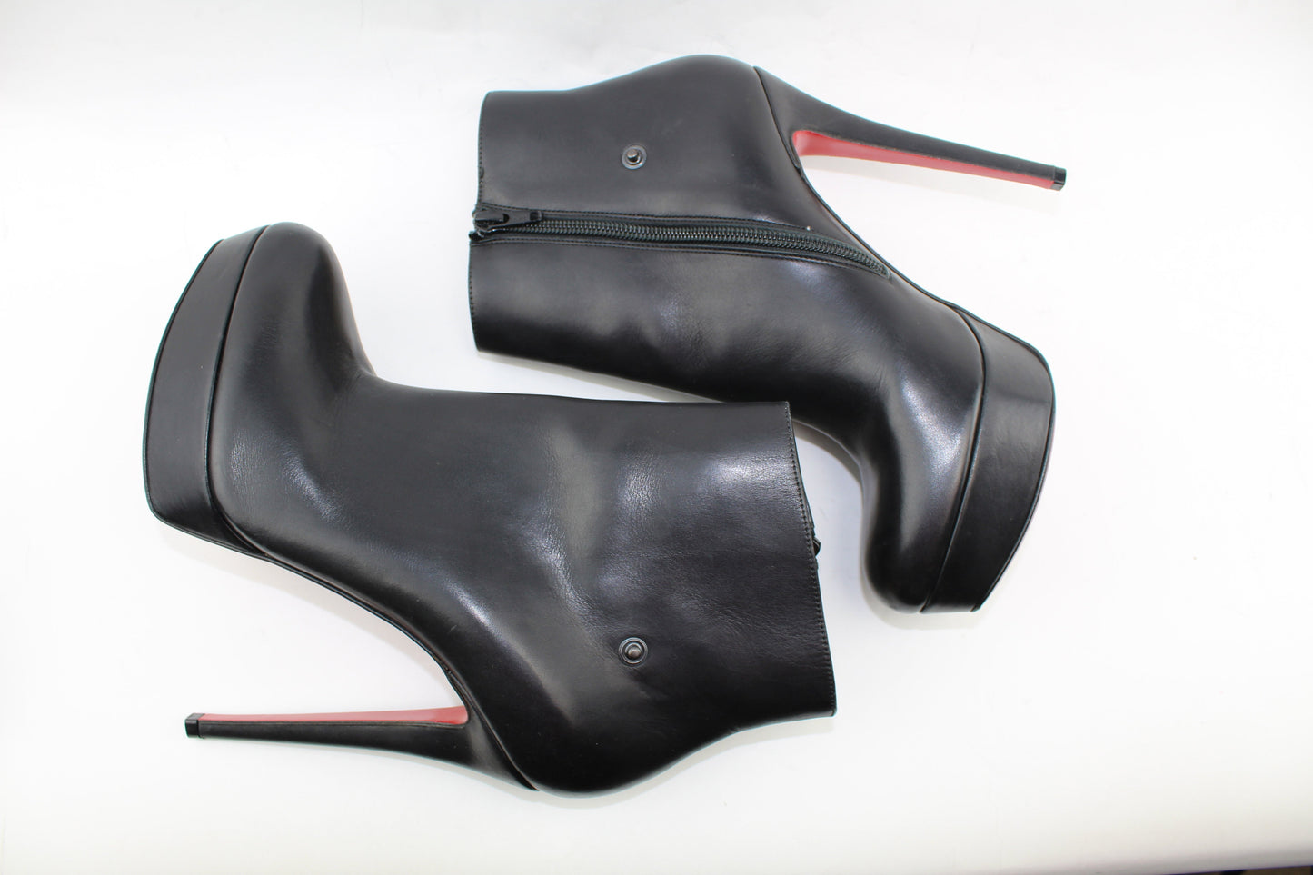 CHRISTIAN LOUBOUTIN BLACK ARMONY 140MM BOOTS