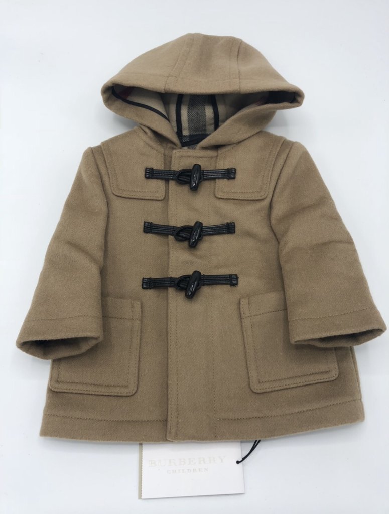 BURBERRY KIDS WOOL DUFFLE COAT