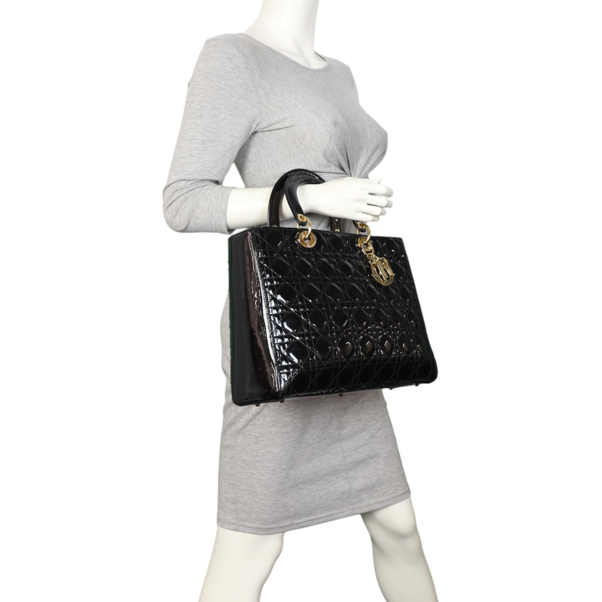 Dior Lady Dior Large Patent