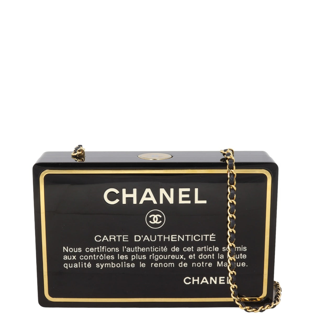Chanel Minaudiere Chain Bag Plexiglass