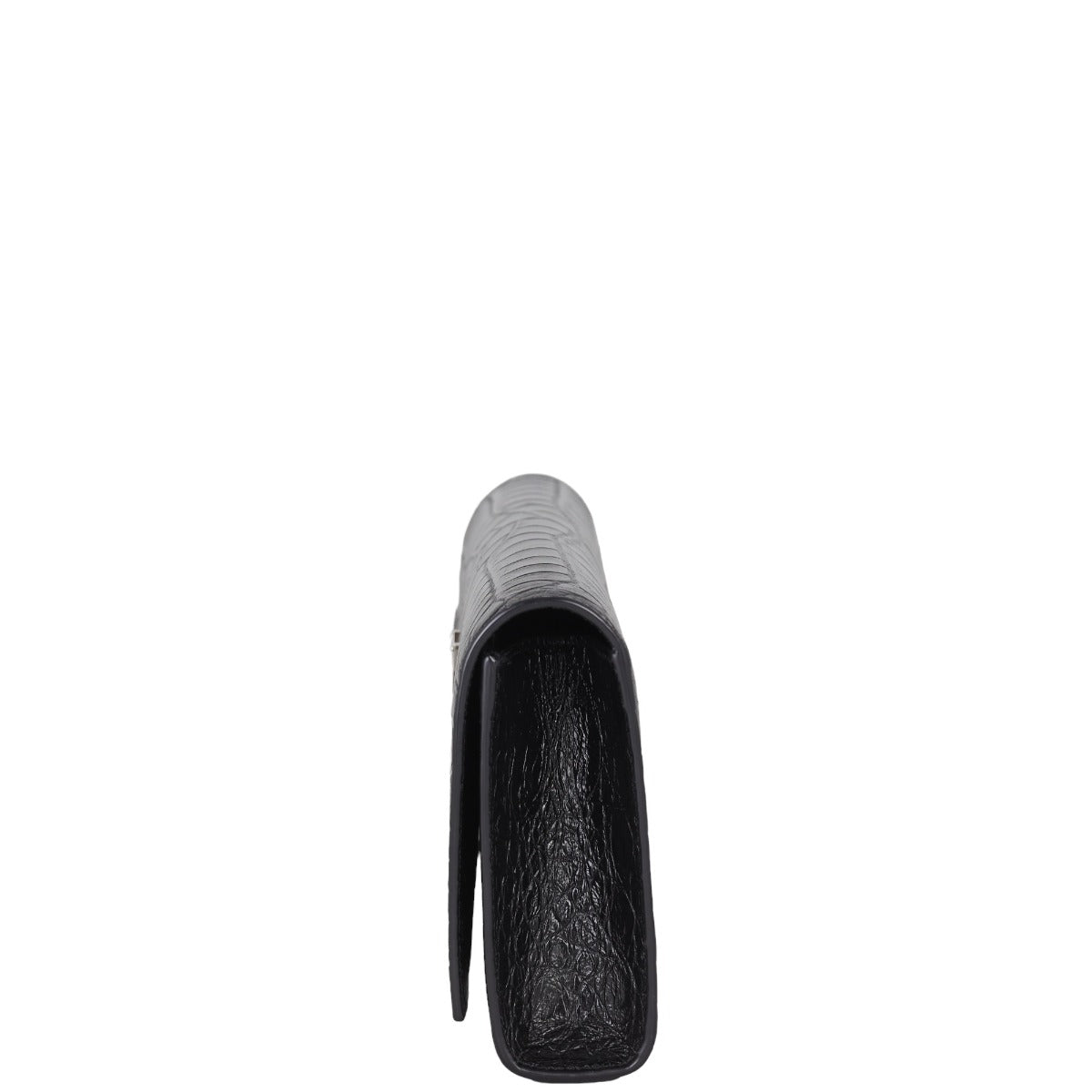 Saint Laurent Monogram Kate Clutch Croc-Embossed