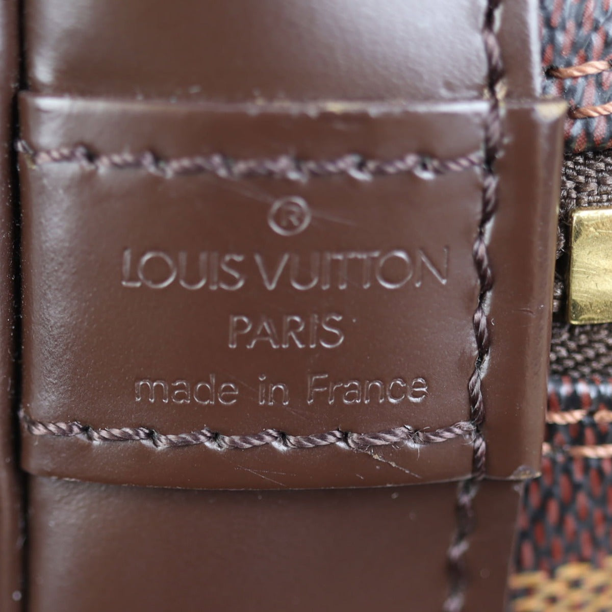 Louis Vuitton Alma PM Damier Ebene | Vintage Red Textile