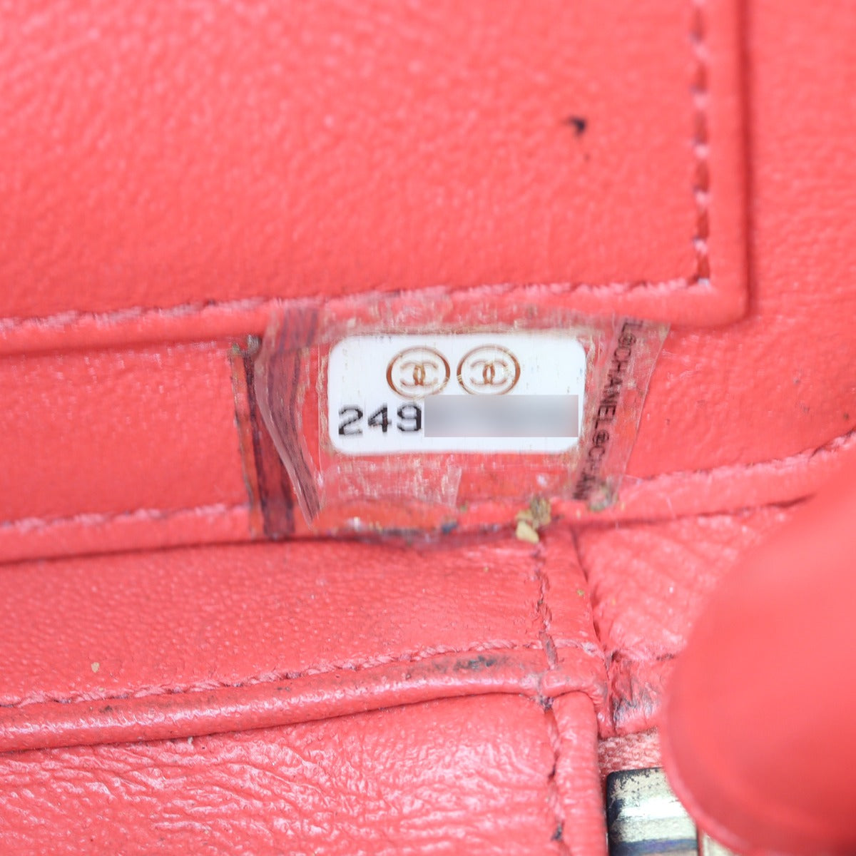 Chanel CC Filigree Vanity Case Small |  Bright Coral