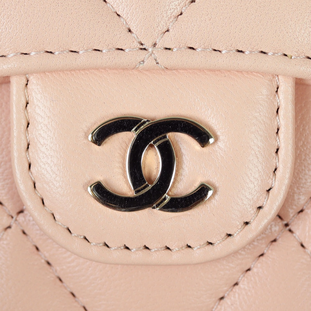 Chanel Classic Card Holder on Chain | Peach