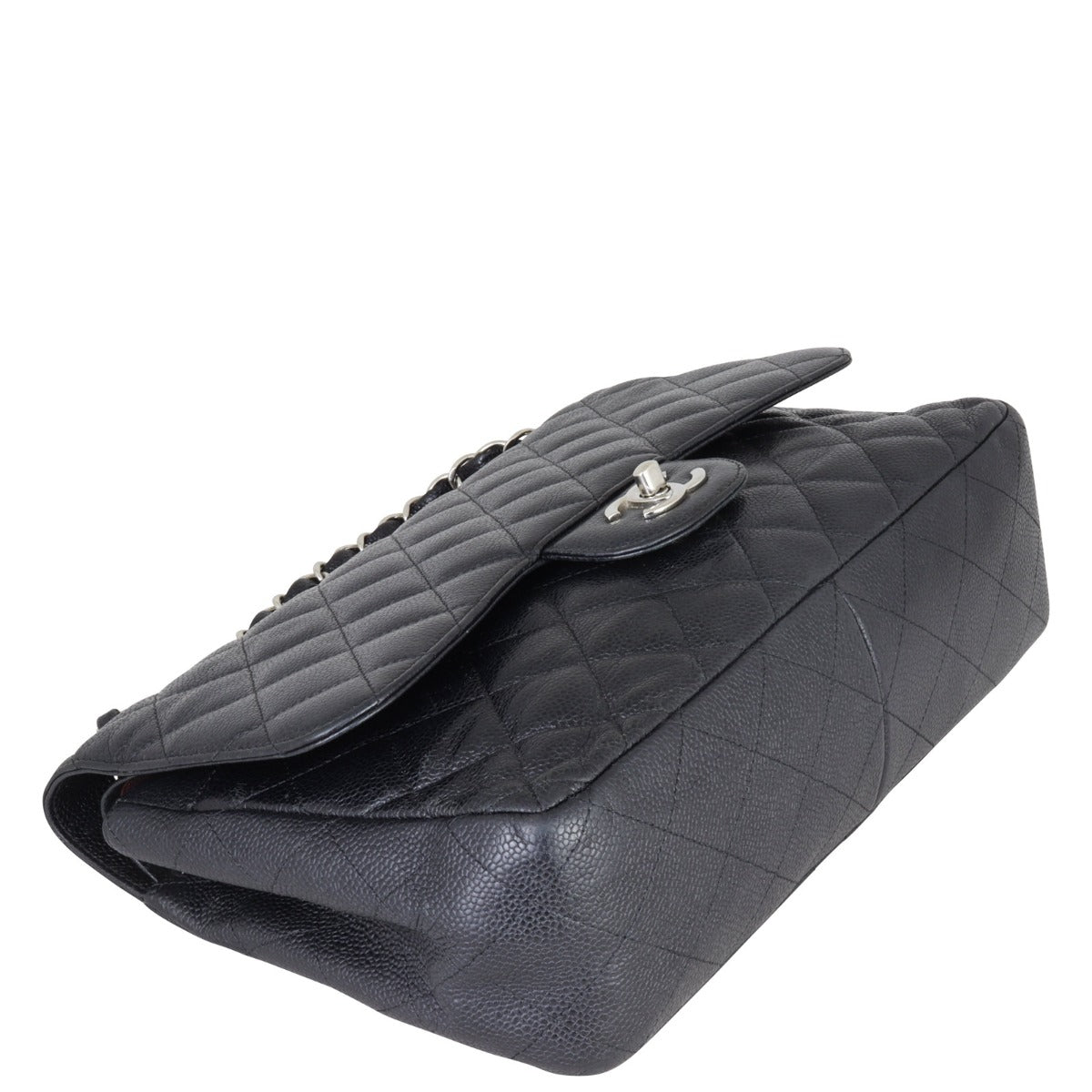 Chanel Classic Double Flap Jumbo | Black Lambskin Silver Hardware