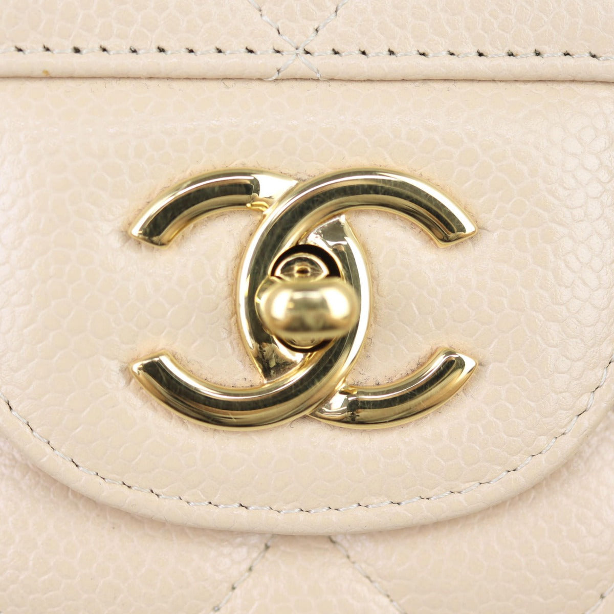 Chanel Classic Single Flap Jumbo | Beige Caviar