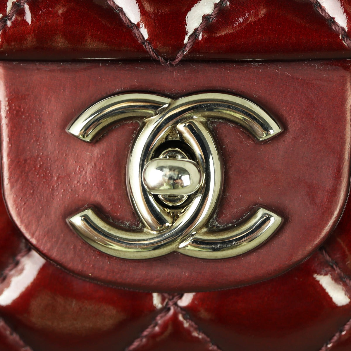 Chanel Classic Double Flap Medium Patent | Wine Red