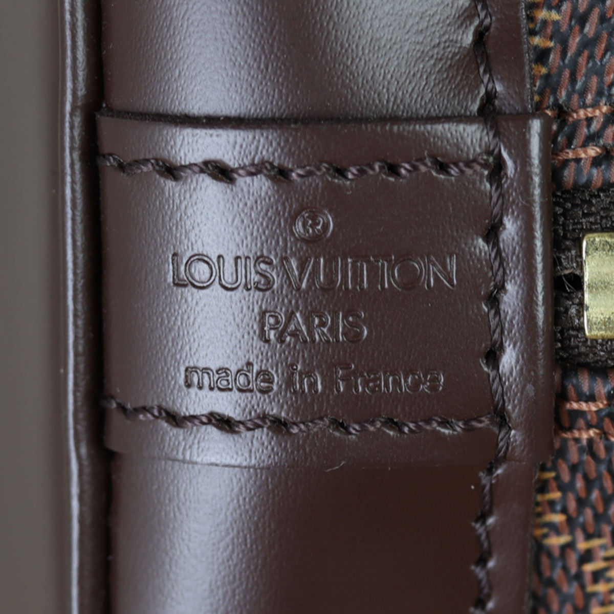 Louis Vuitton Alma PM Damier Ebene | Red Textile