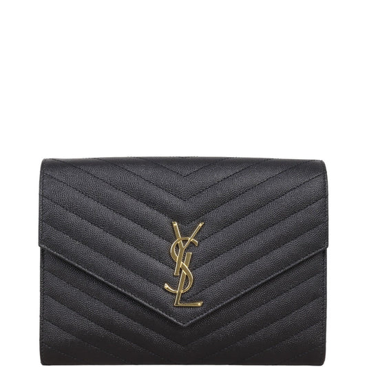 Saint Laurent Cassandre Flap Wristlet Pouch