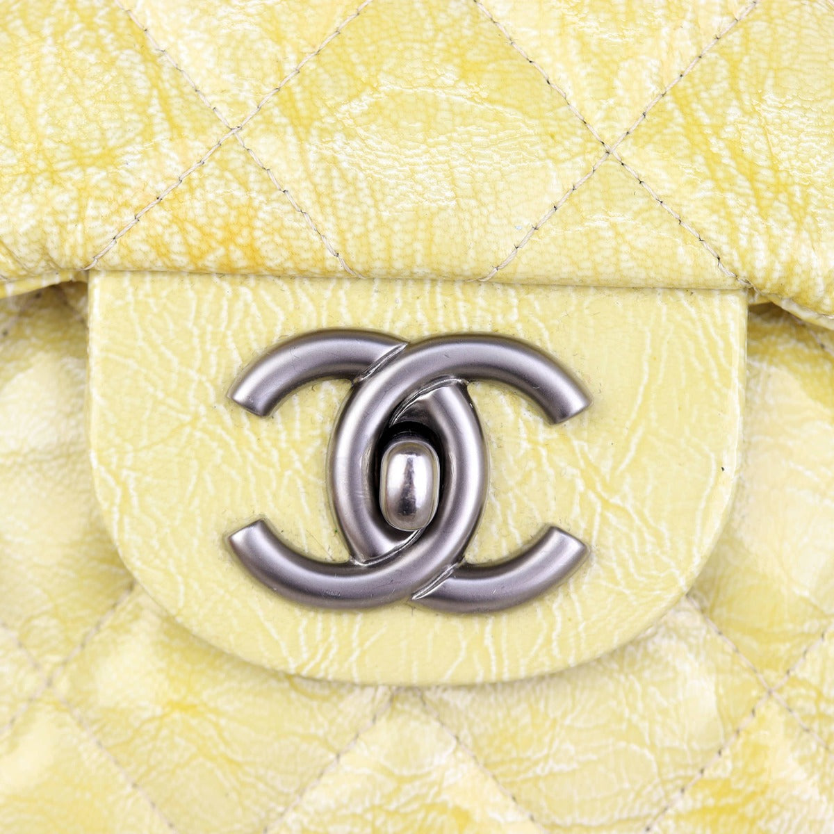 Chanel Classic Single Flap Jumbo Vinyl | Yellow