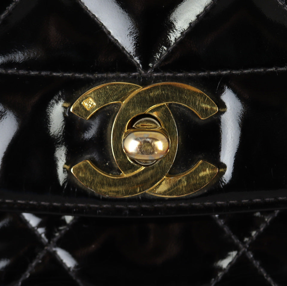 Chanel Quilted Diana Patent Flap Bag | Gold Hardware