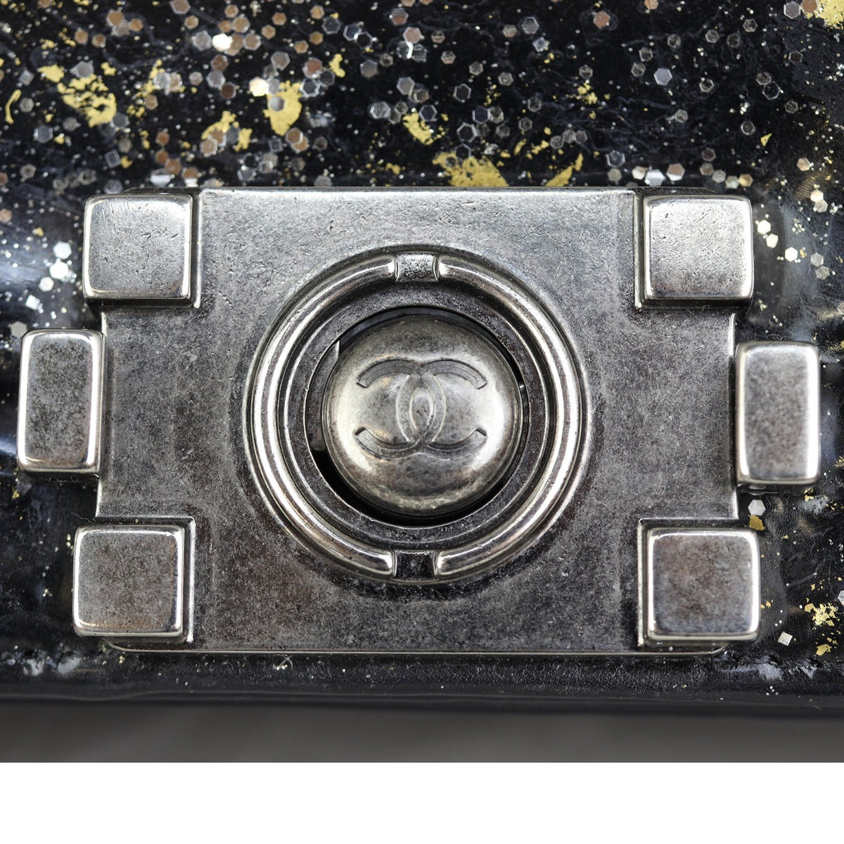 Chanel Boy Old Medium Crystal Glitter