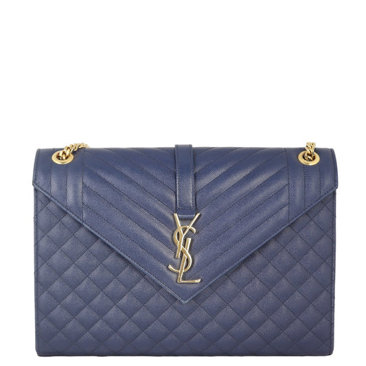 Saint Laurent Monogram Mix Matelasse Envelope Chain Bag Large