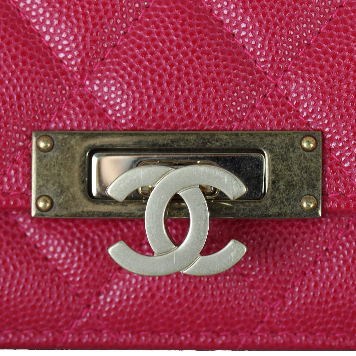 Chanel Golden Class Wallet on Chain | Red