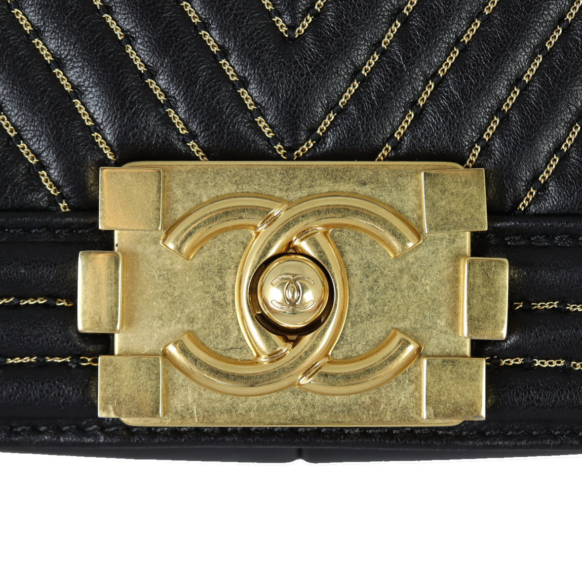 Chanel Boy Old Medium Chevron Chains