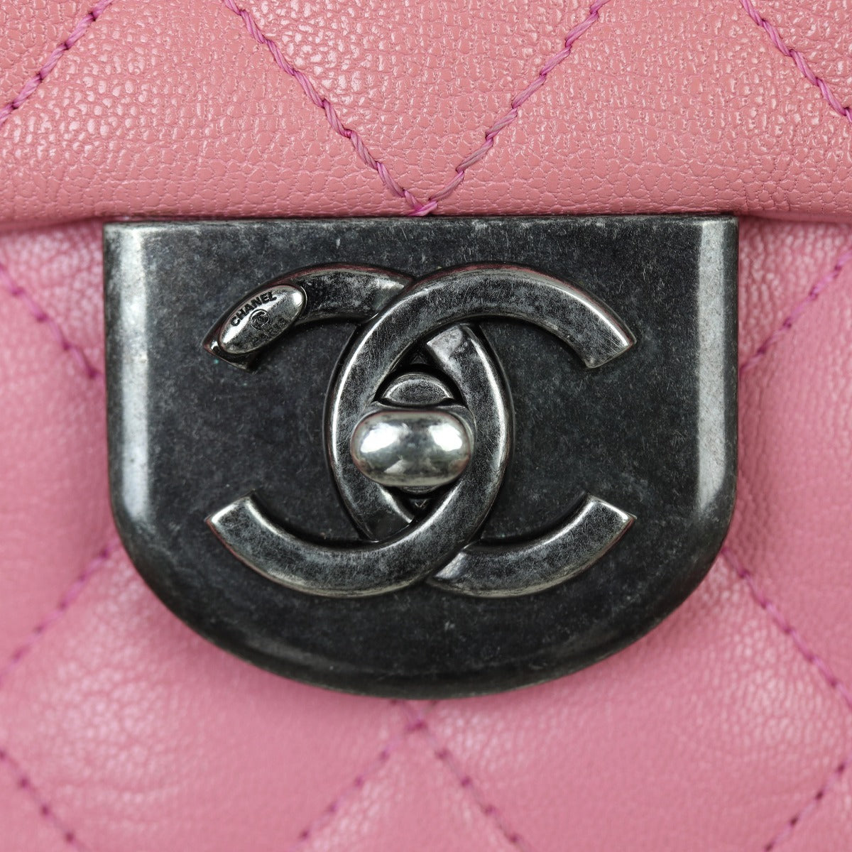 Chanel Double Carry Flap Bag Small | Pink