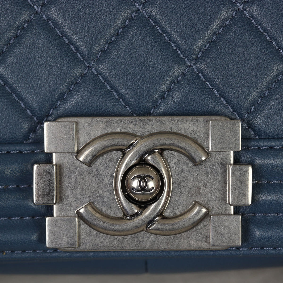 Chanel Boy Old Medium | Blue 19 Series