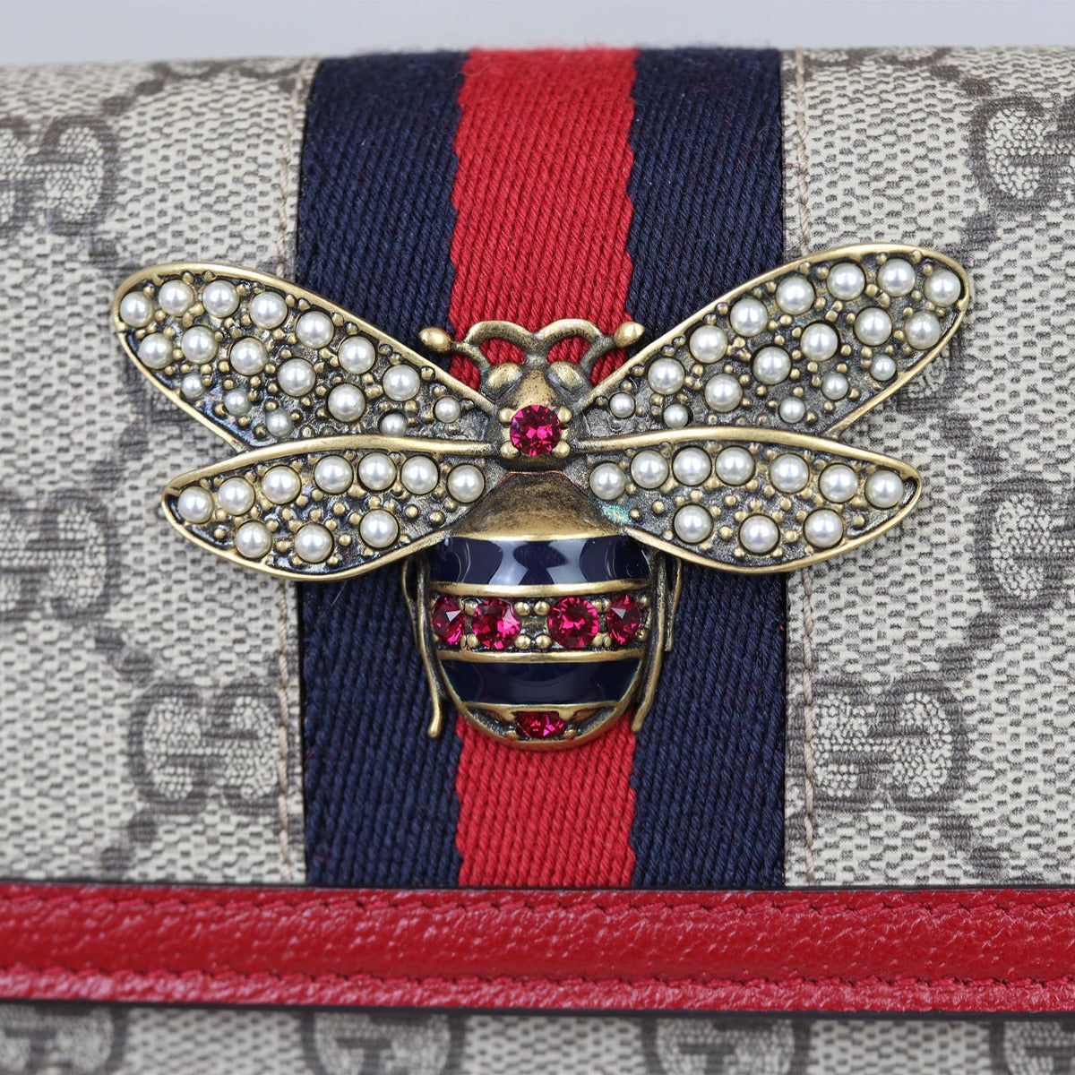 Gucci GG Supreme Queen Margaret Wallet on Chain
