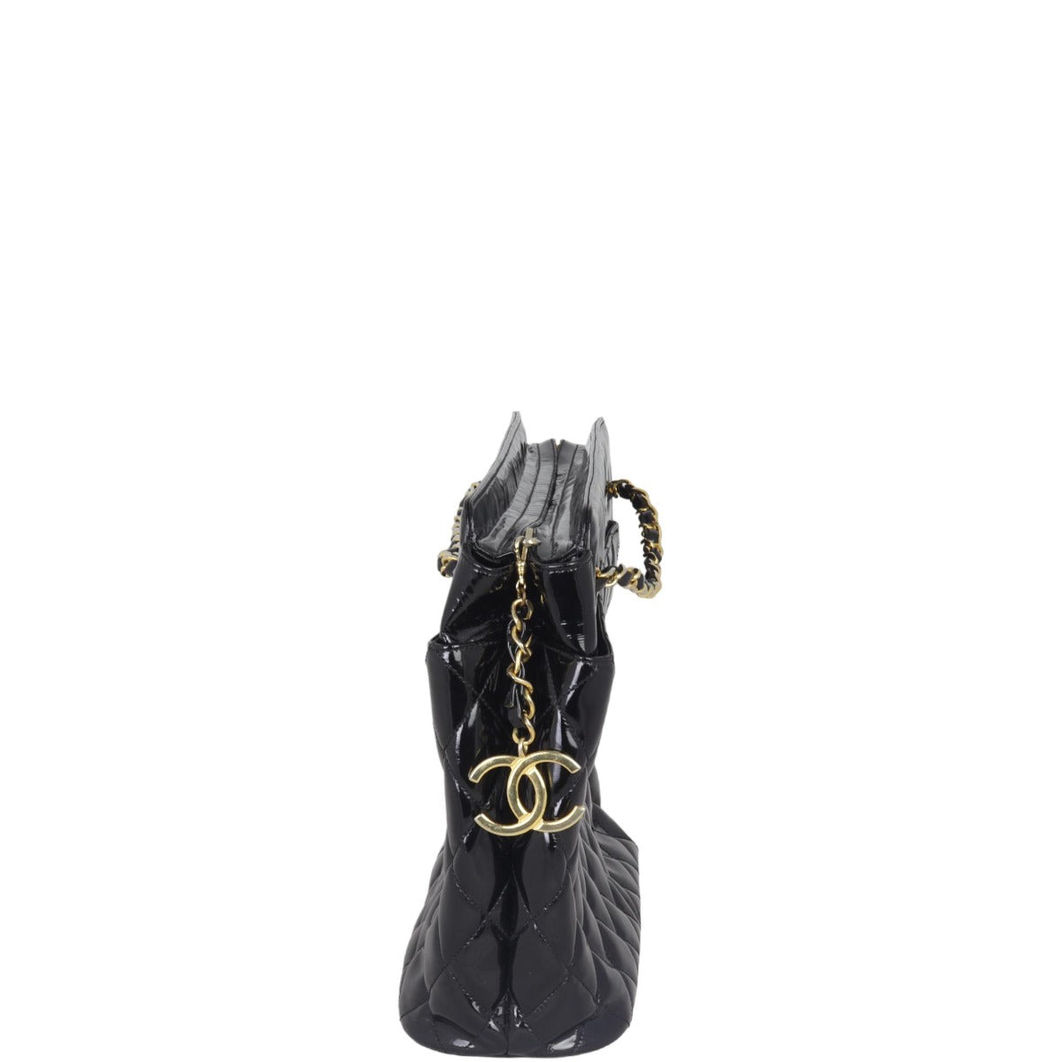 Chanel Vintage CC Quilted Tote Patent