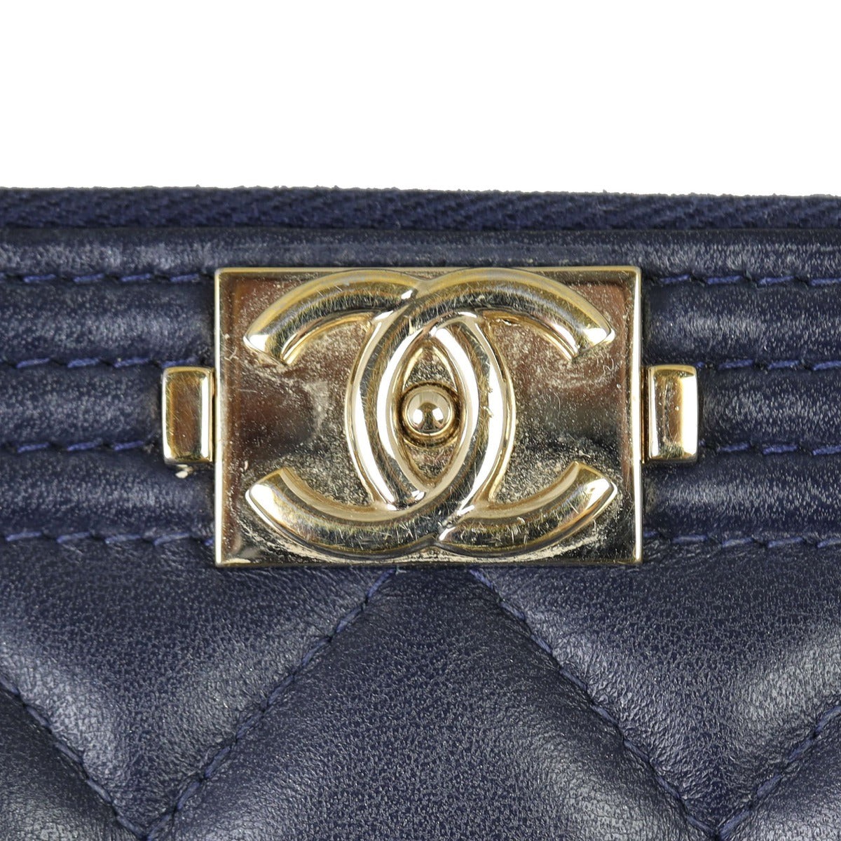 Chanel Boy O-Case | Navy Blue
