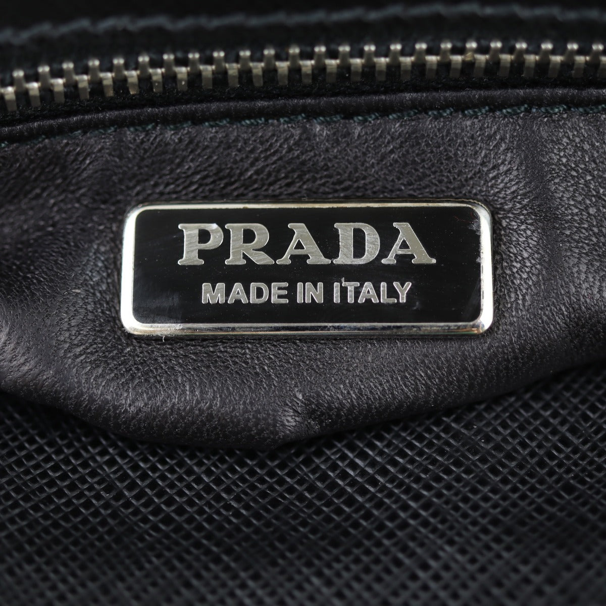 Prada Saffiano Tessuto Chain Shoulder Bag