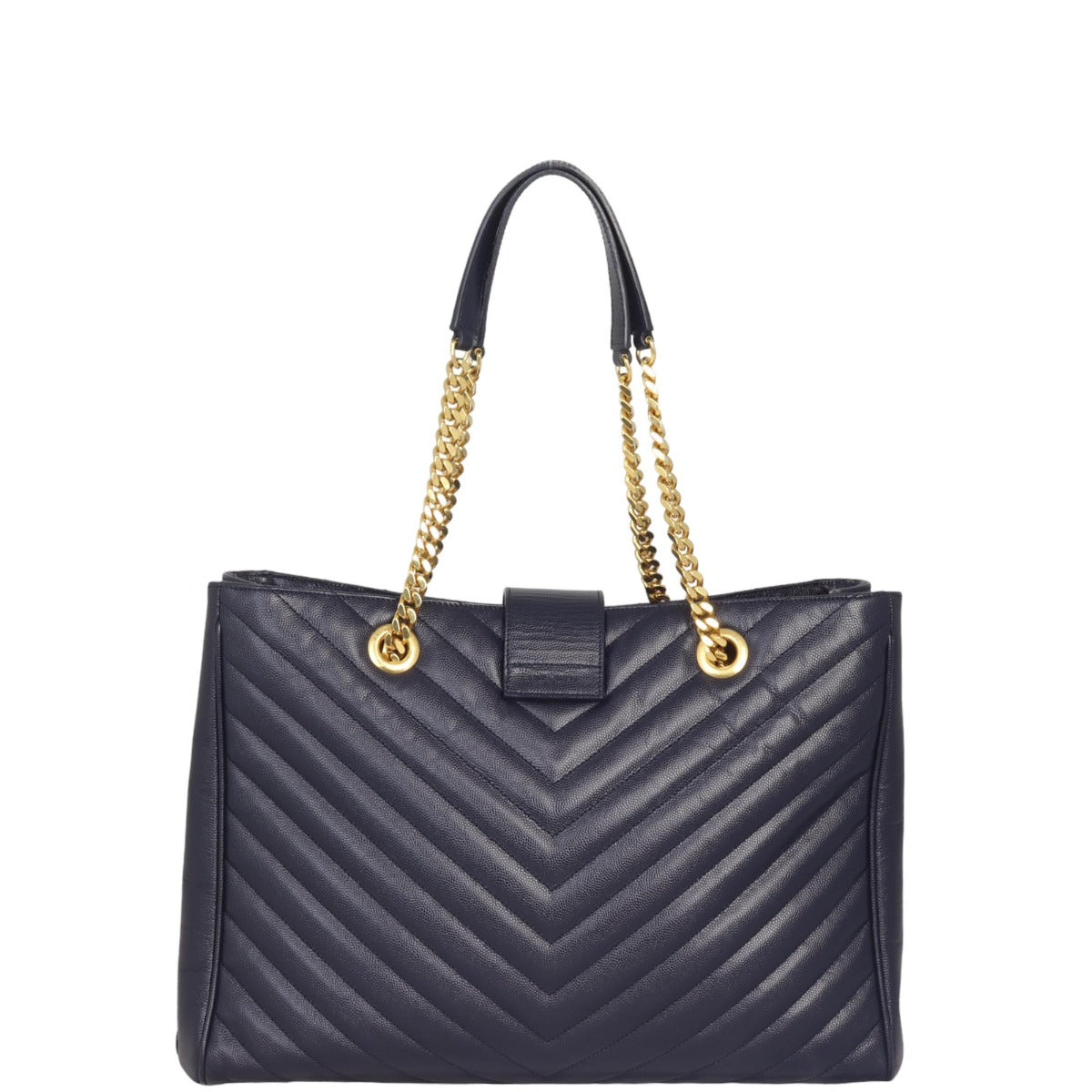 Saint Laurent Chevron Shopping Tote