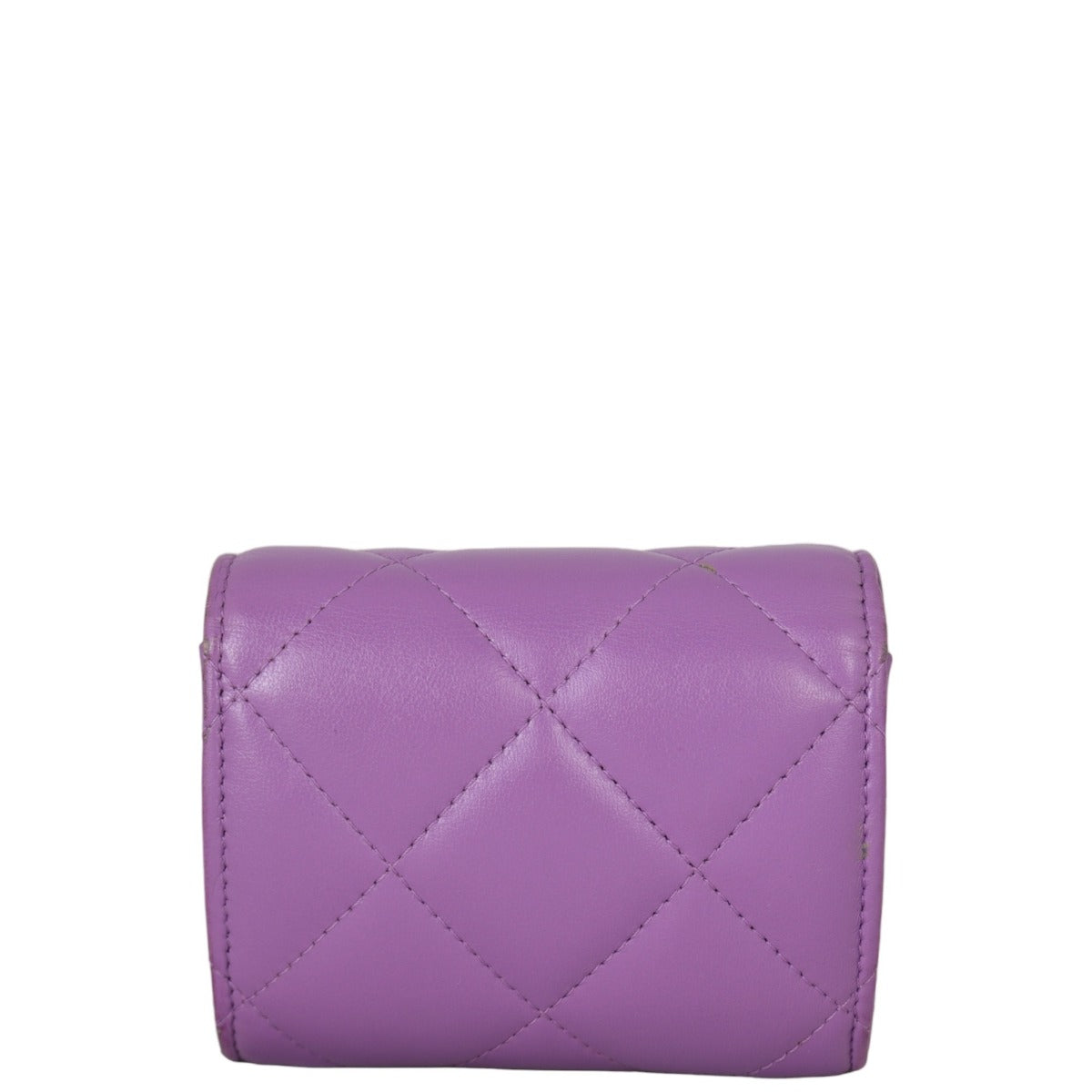 Chanel CC Card Holder on Chain | Purple