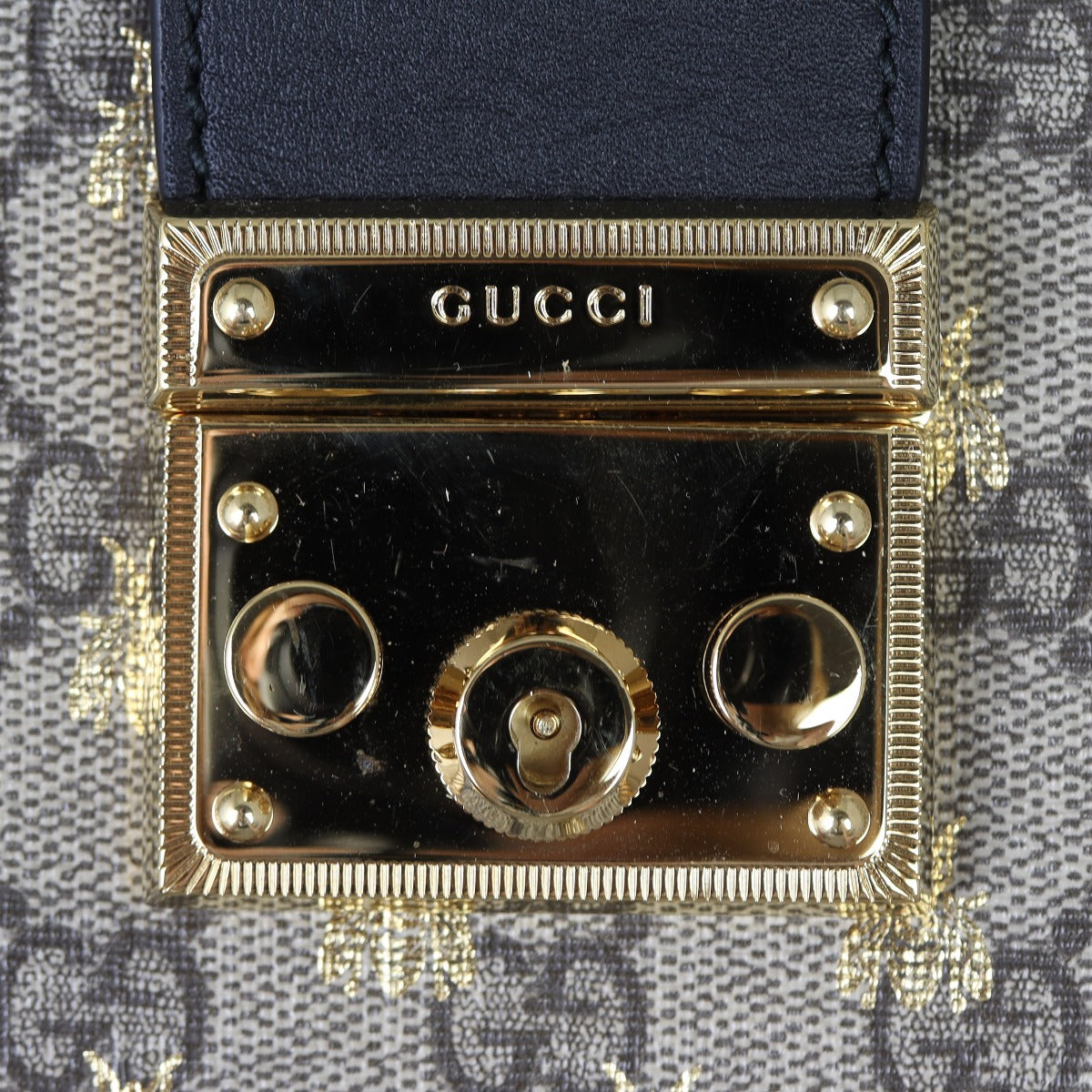 Gucci GG Supreme Bees Medium Padlock Tote