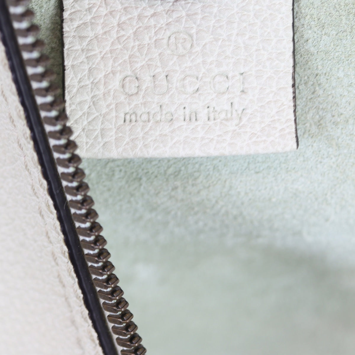 Gucci Logo Print Leather Pouch