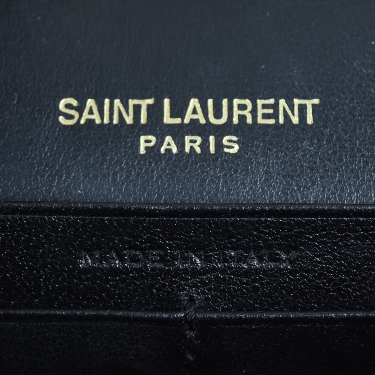 Saint Laurent Kate Tassel Chain Wallet Croc-Embossed