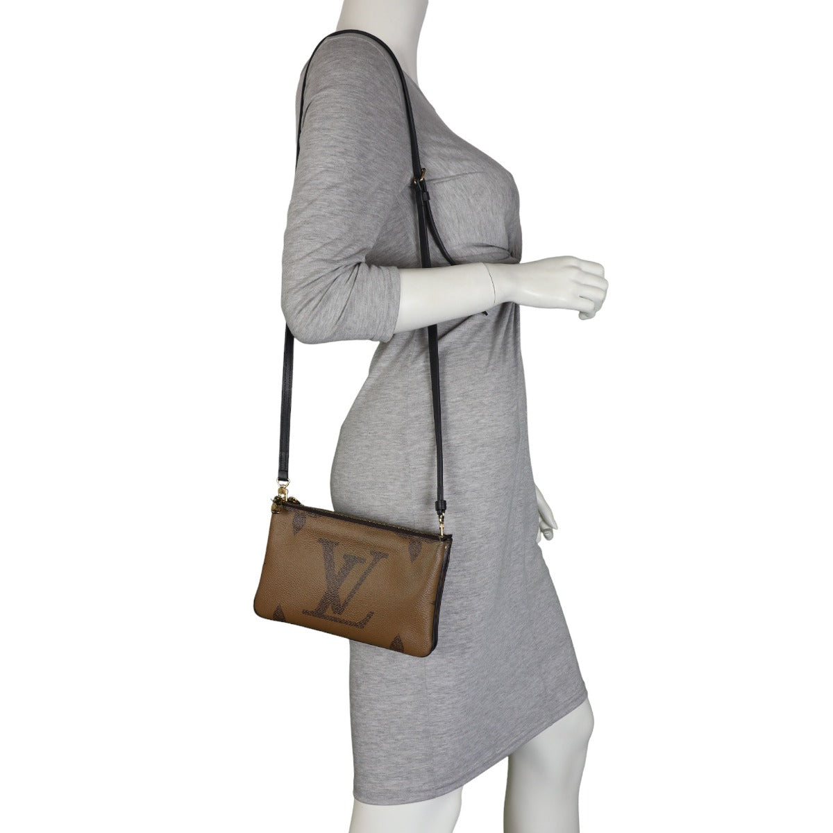 Louis Vuitton Pochette Double Zip Monogram Giant Reverse