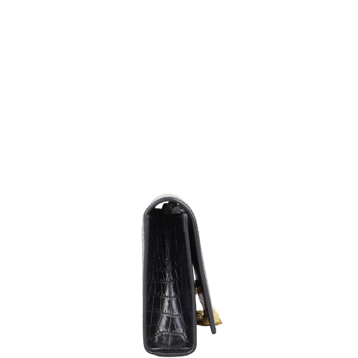 Saint Laurent Kate Tassel Clutch Croc-Embossed