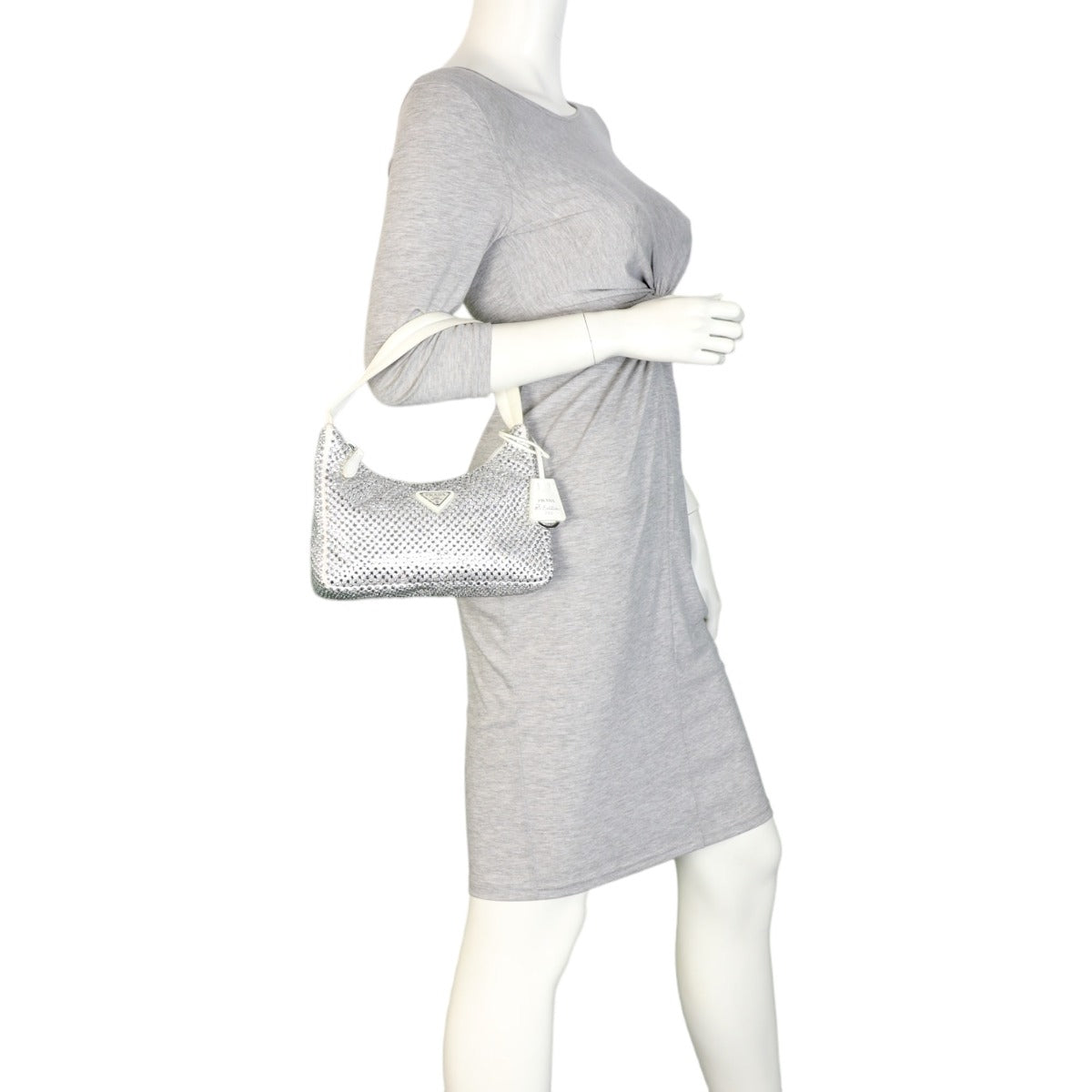 Prada Re-Edition 2000 Satin Crystal Mini Bag