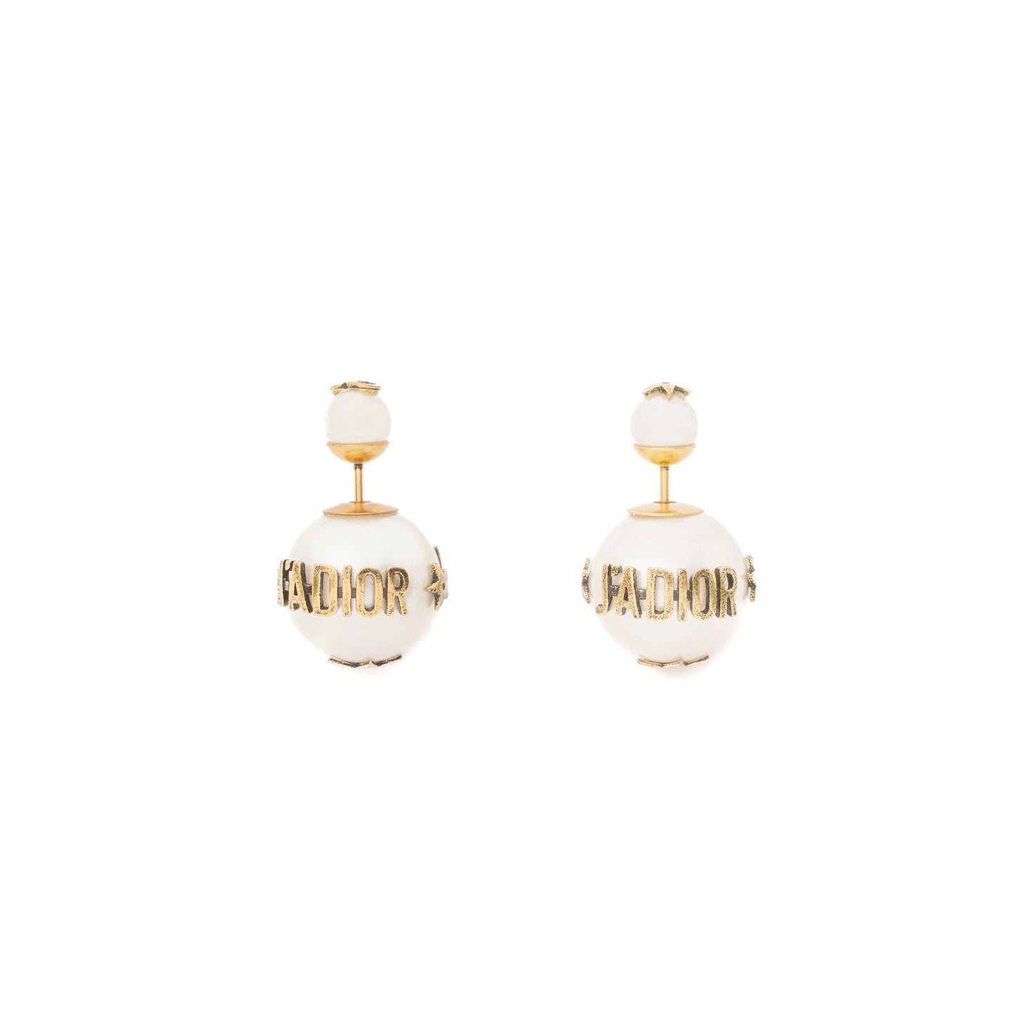 Dior Jâadior Round Pearl Earring Gold Tone