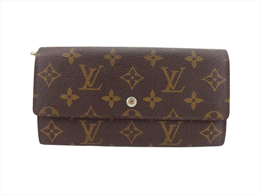 LOUIS VUITTON Long Wallet Purse M61725 Brown Former Pochette Porte Monnaie Credit