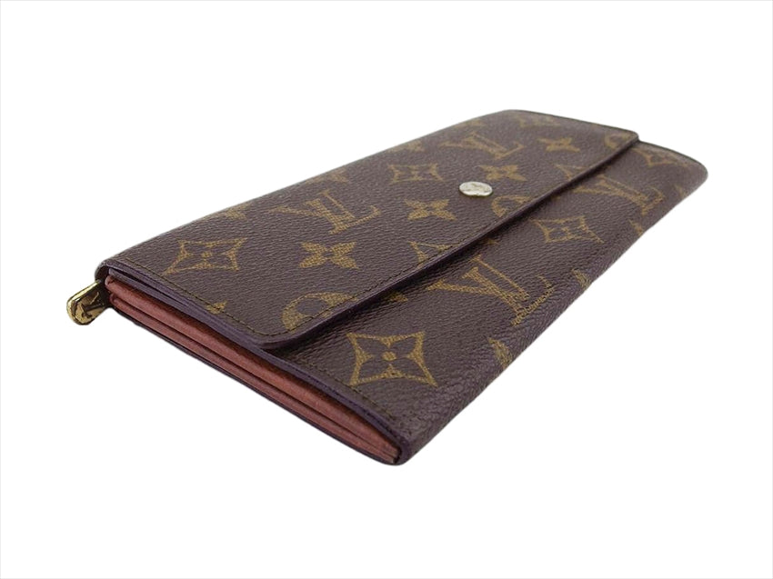 LOUIS VUITTON Long Wallet Purse M61725 Brown Former Pochette Porte Monnaie Credit