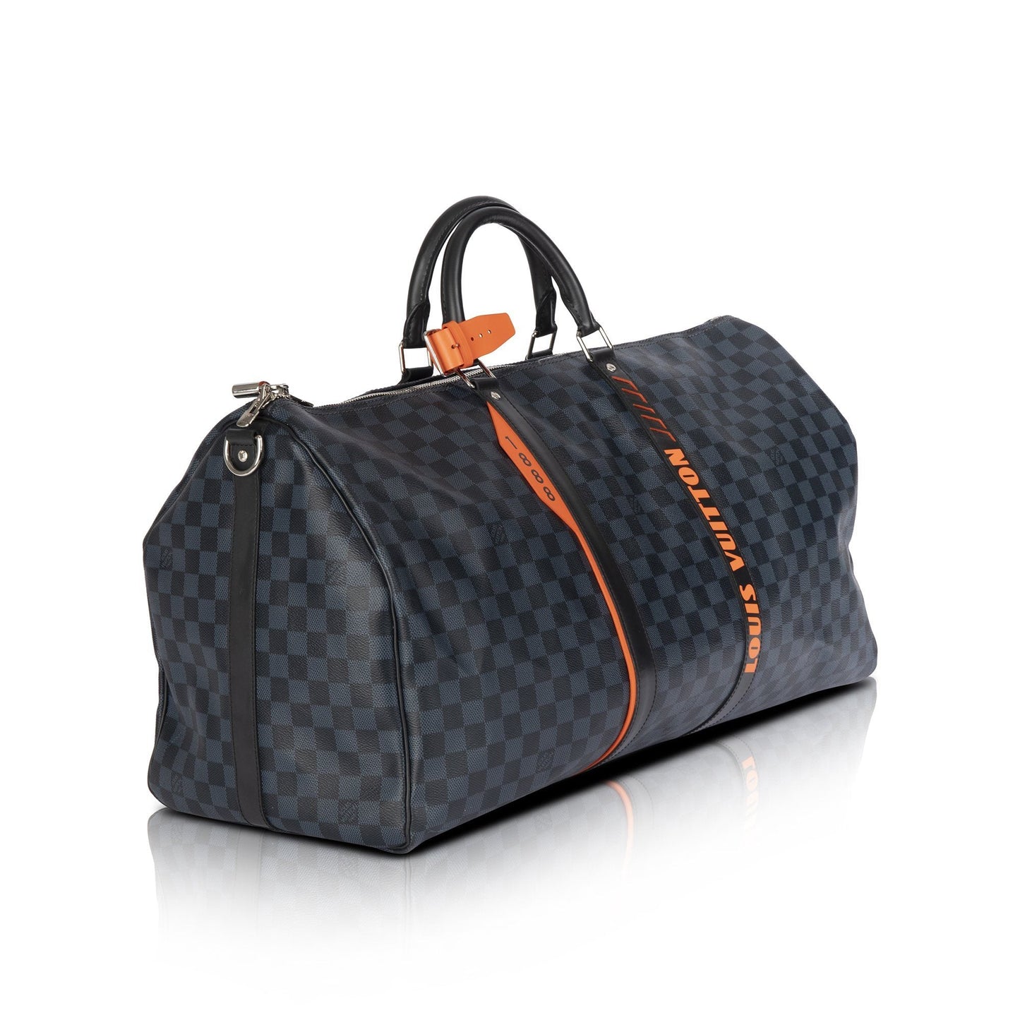 Louis Vuitton 2019 Limited Edition Damier Cobalt Race Keepall Bandouliere 55