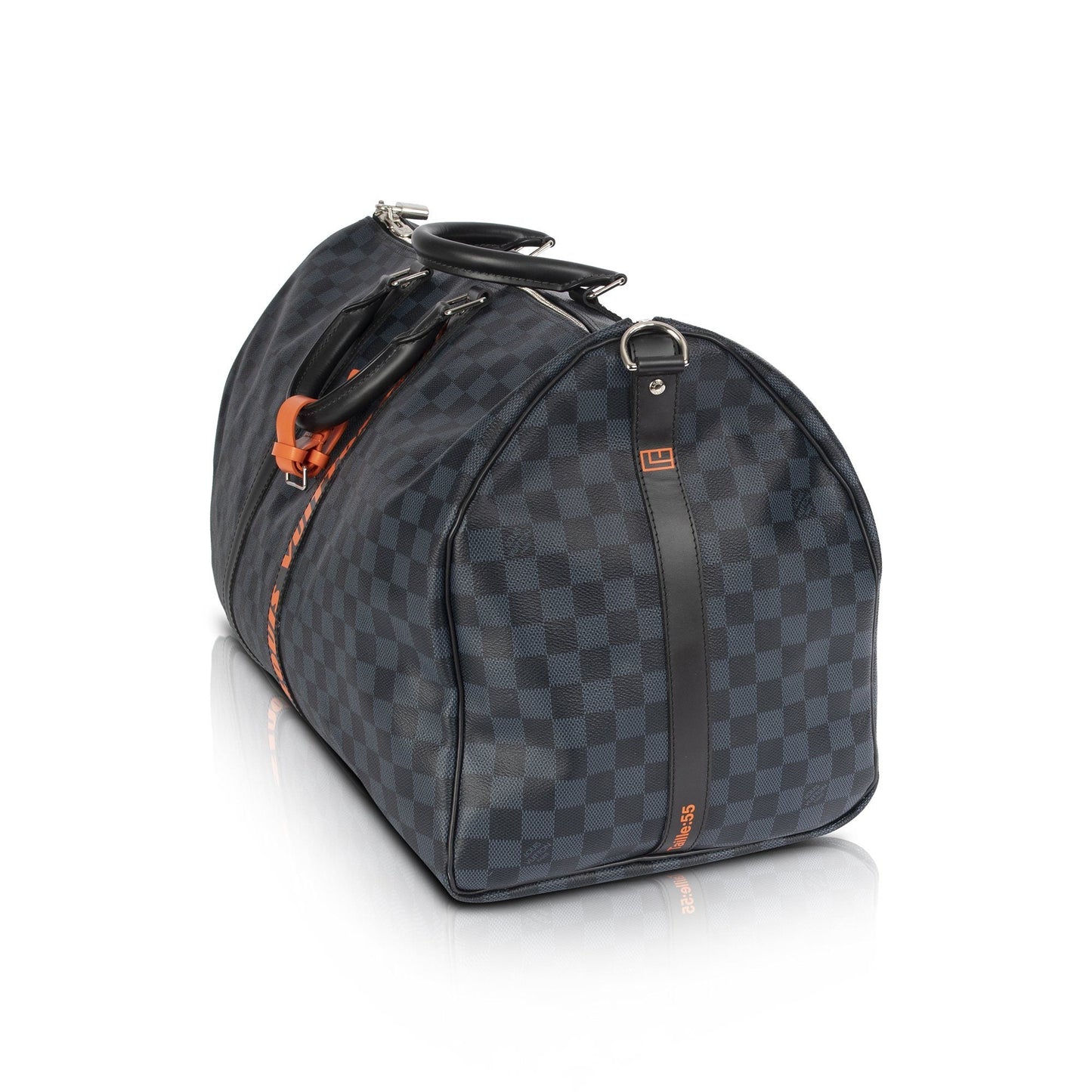 Louis Vuitton 2019 Limited Edition Damier Cobalt Race Keepall Bandouliere 55