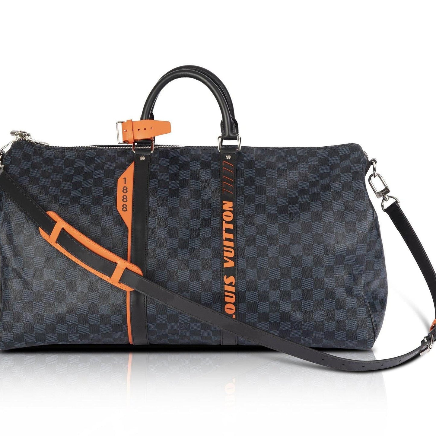 Louis Vuitton 2019 Limited Edition Damier Cobalt Race Keepall Bandouliere 55