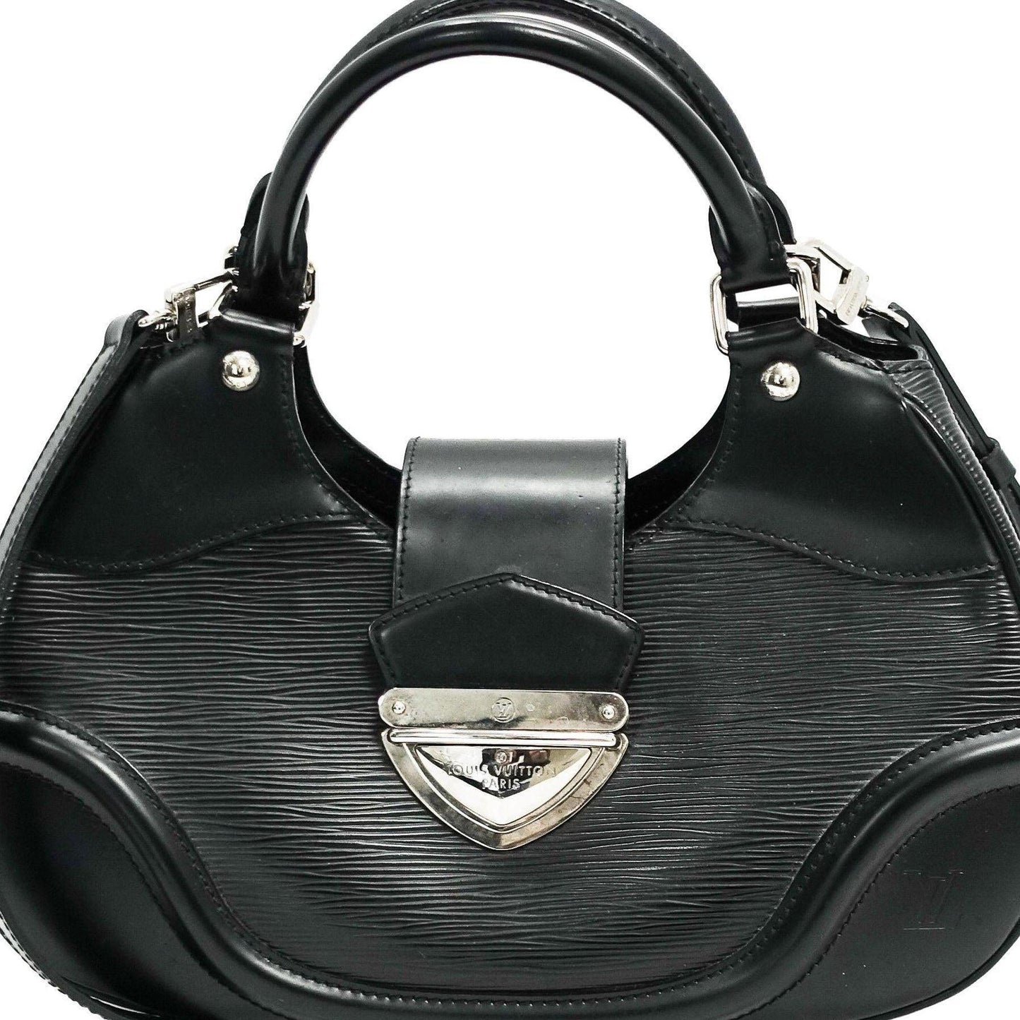 Louis Vuitton Black Epi Leather Sac Montaigne Bag with Strap
