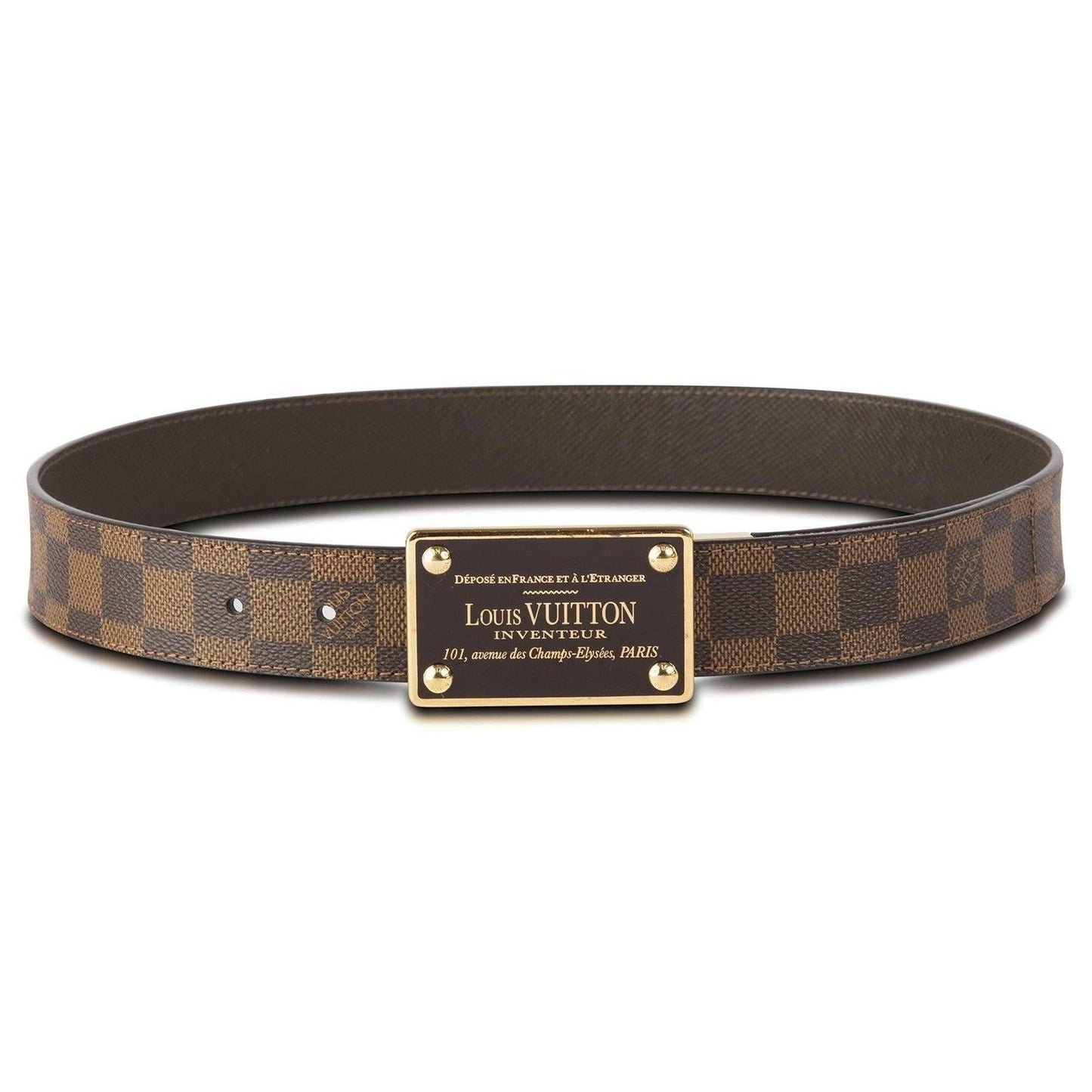 Louis Vuitton Damier Ebene Inventeur Reversible Belt